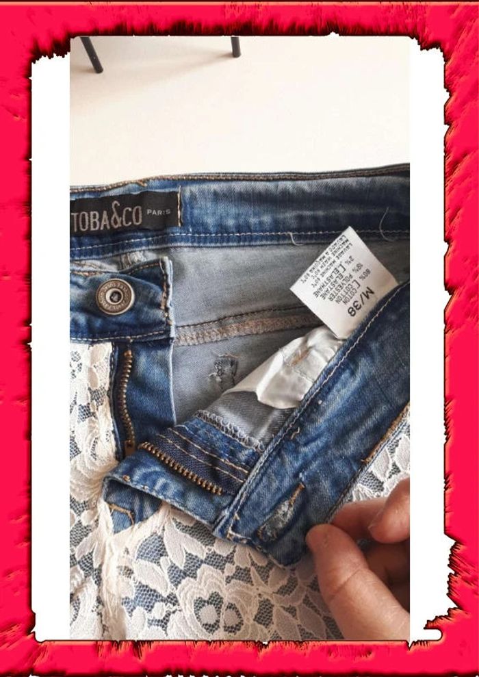 Mini short a dentelles taille M/38 - photo numéro 3