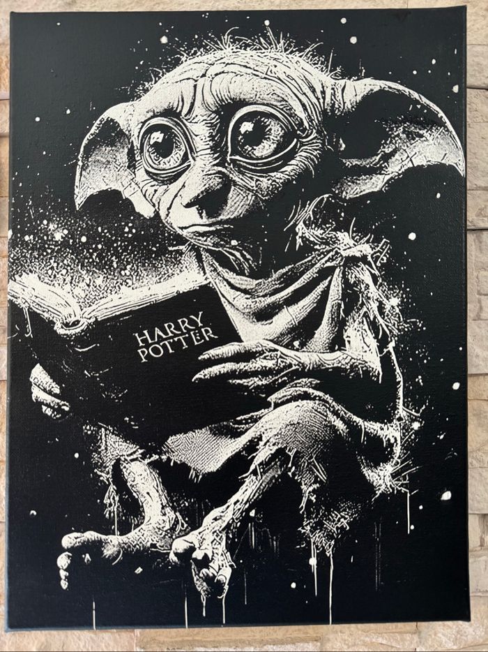 Tableau Dobby Harry Potter en toile 30x40cm - photo numéro 2