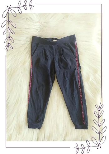 Pantalon jogging fille 3 ans en molleton avec bande strass