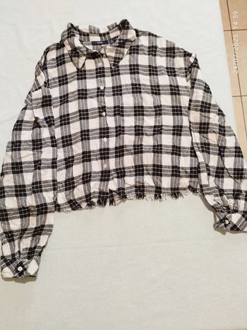 Chemise courte à carreaux