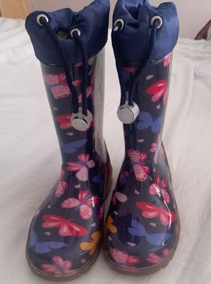 Bottes pluie papillons