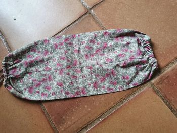 Porte-sac en plastique en coton fleuri, porte-sac poubelle, rangement pour sac de cuisine