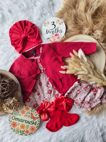 Ensemble complet 5 pièces sergent major fille 3 mois 🎀