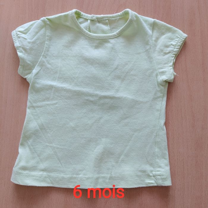 T -shirt manches courtes vert clair 6 mois