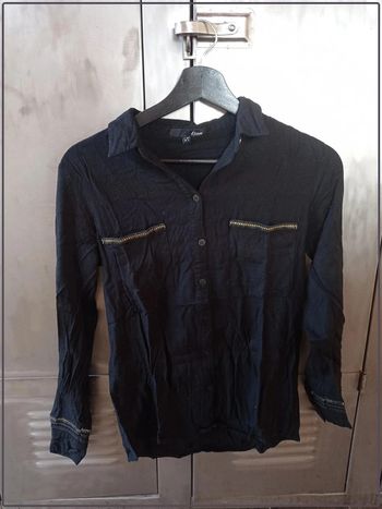 Chemise noire manches longues bon état taille 34 Etam