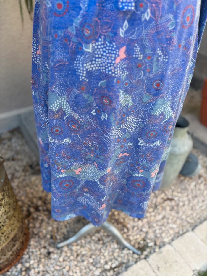 Robe à motif des années 70 - en très bon état - taille 42/XL - photo numéro 4