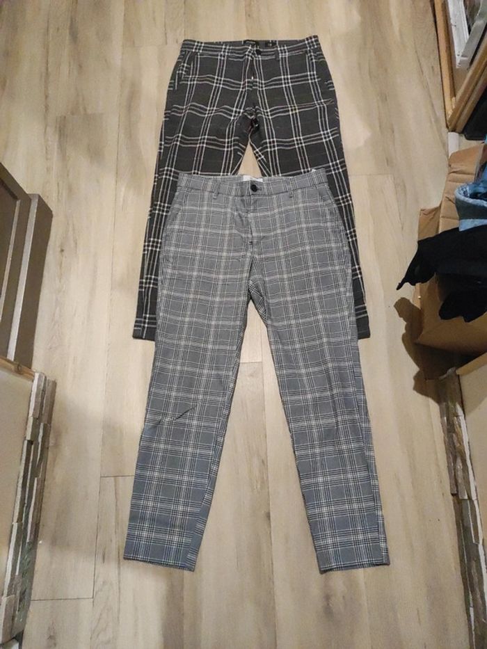 Lot de 2 Chino a carreaux