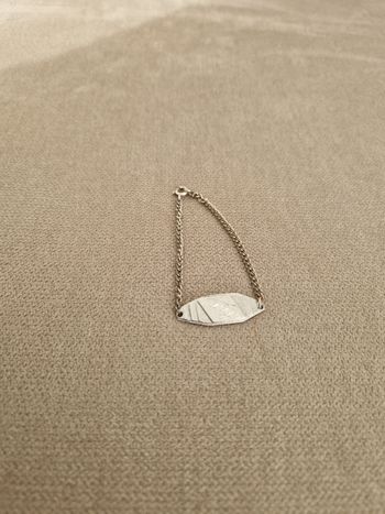 Bracelet naussance argenté prénom Anna