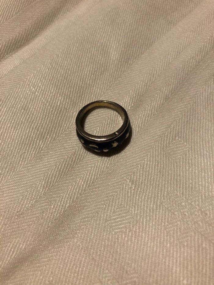 Bague bleue (ciel étoilé) et argentée - photo numéro 3