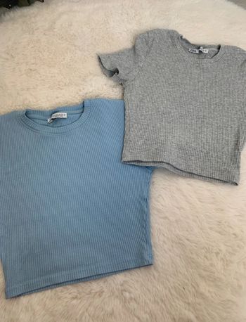 lot de top court  , côtelé