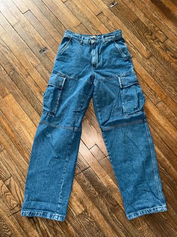 Jeans Zara  Coupe cargo large Il peut se serrer en bas Taille 36