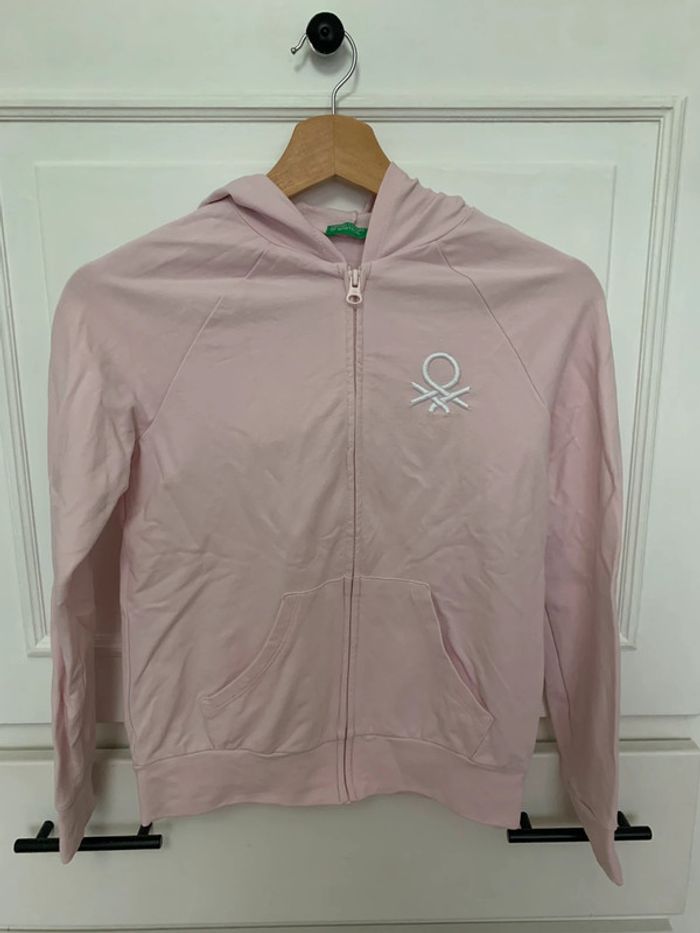 Gilet rose pale benetton 10 ans