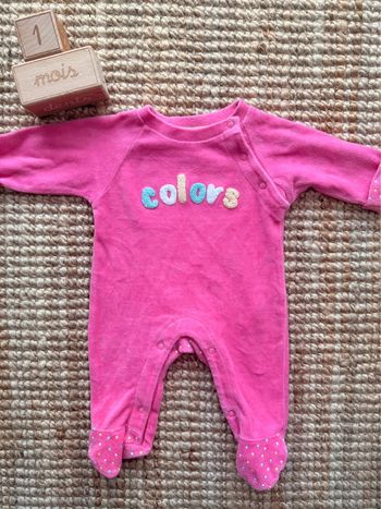 Pyjama velours 1mois / 54cm