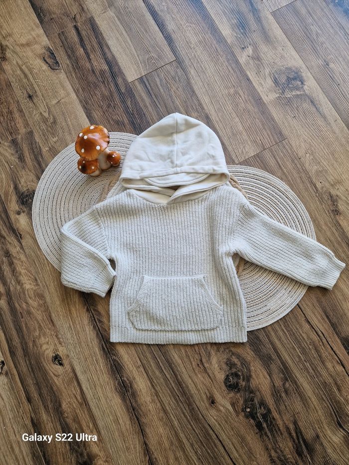Sweat à capuche beige Kiabi – Taille 3 ans (90-97 cm)