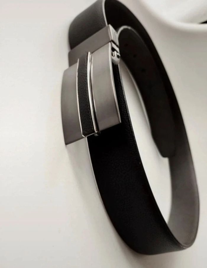 Ceinture en cuir chic avec plaque métalique - photo numéro 2