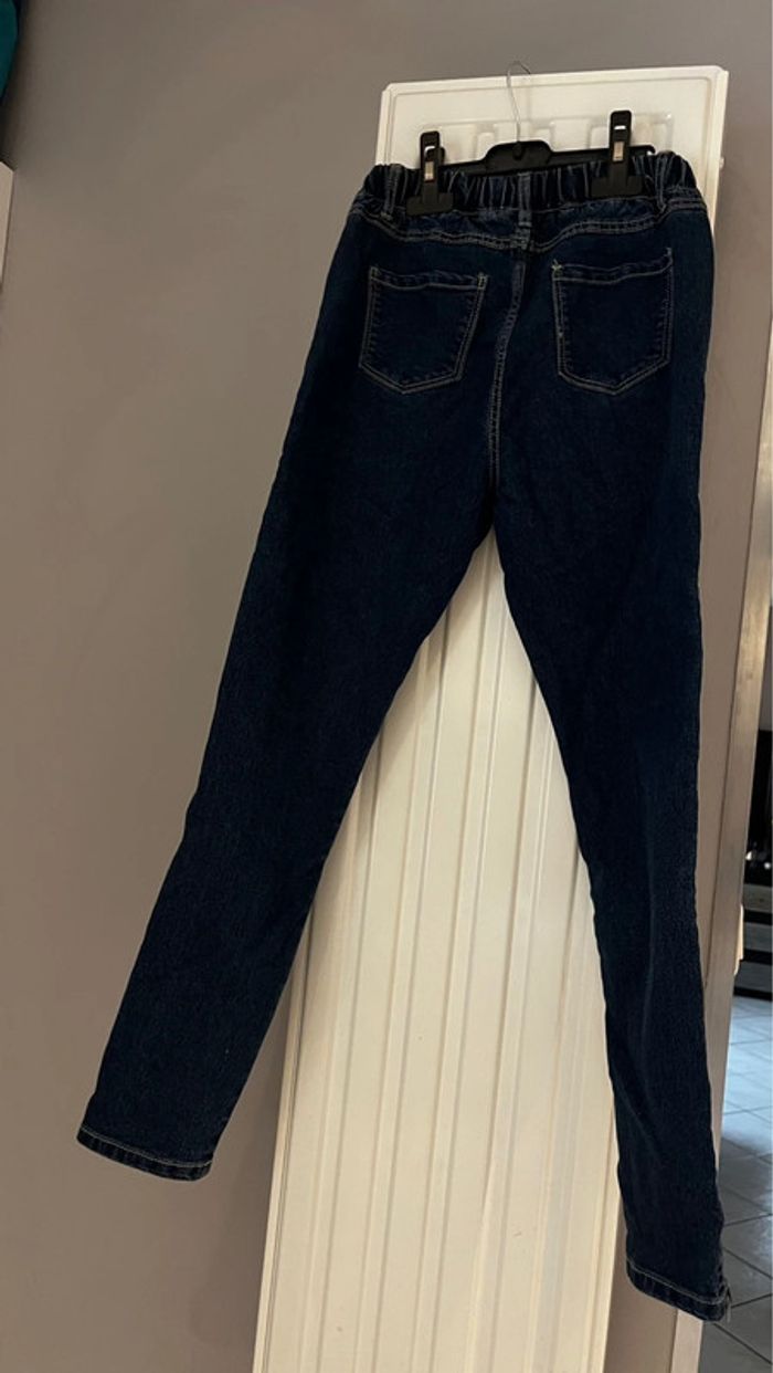 Jeans fille taille élastique jeeging - photo numéro 5