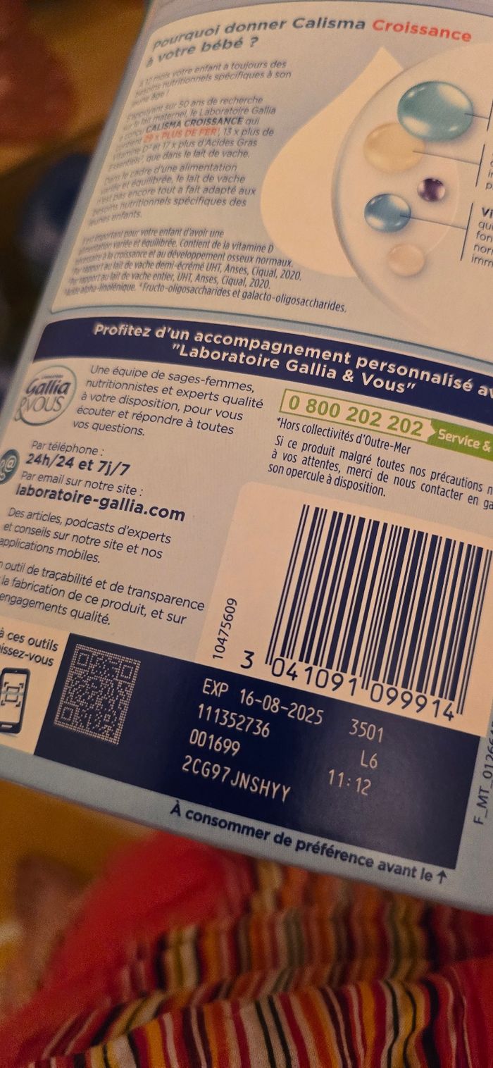Lait 3 ème age Galia - photo numéro 2