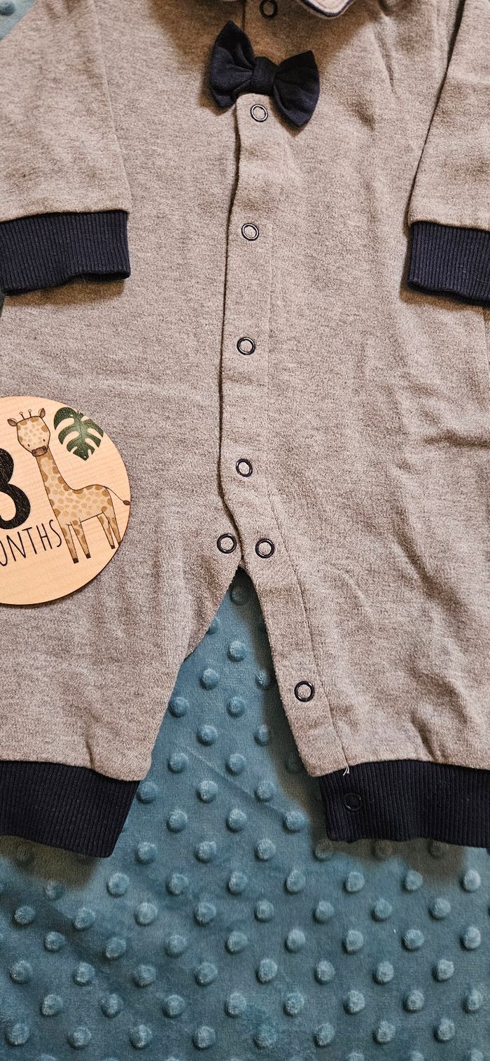 Pyjama costume gris 3 mois - photo numéro 3