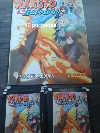 Lot album Panini Naruto avec 40 pochettes neuves