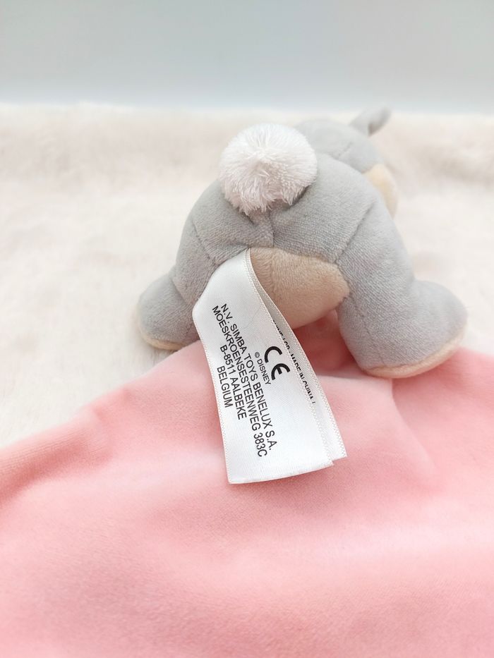 Disney Doudou peluche lapin Panpan Bambi time for hugs Simba toys blanc rose - photo numéro 8