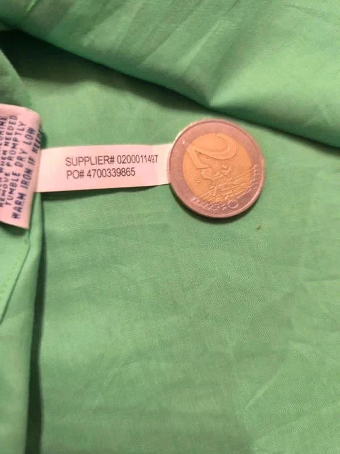 Chemise Ralph Lauren - Slim Fit - Logo brodé violet - Vert clair - Taille XL - photo numéro 10