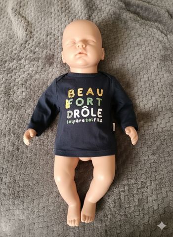 Tee shirt "beau fort drole tel père tel fils"