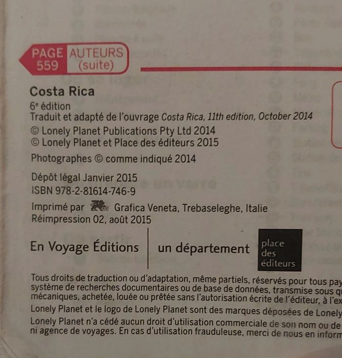 Guide Lonely planet Costa Rica - photo numéro 7