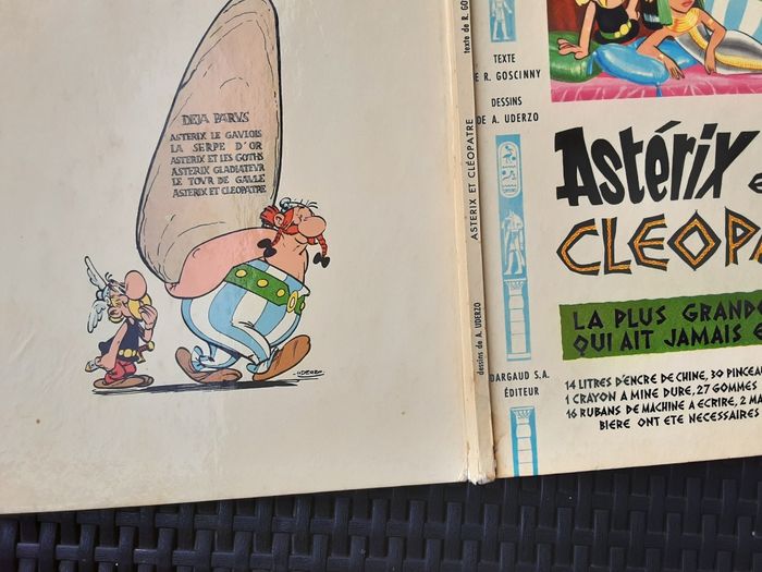 Bd édition originale de 1965 une aventure d asterix le gaulois Titre asterix et cleopatre - photo numéro 3