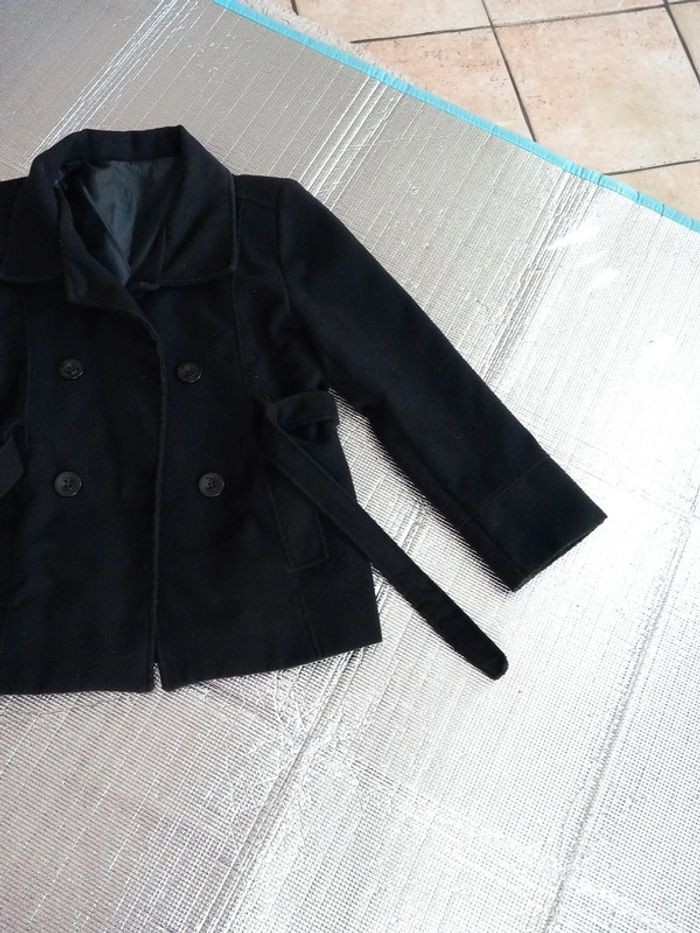 👧manteau caban noirT40 - photo numéro 3