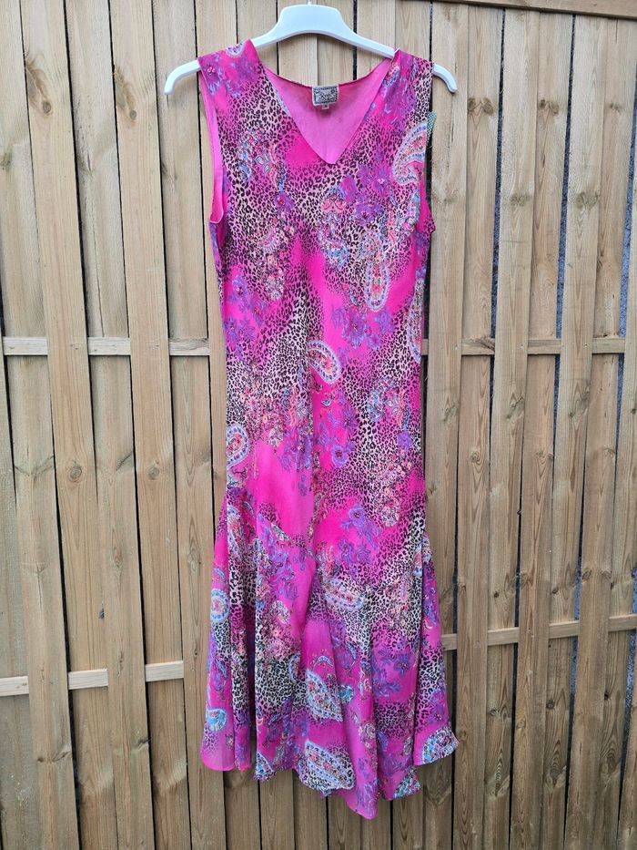 Robe longue asymétrique 🍒vintage80🍒taille 42/44 - photo numéro 2