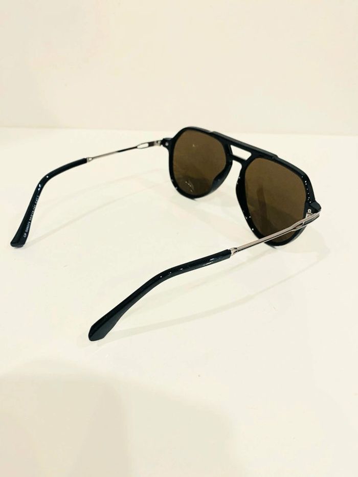 Lunette de soleil mixte noire verres marron uvprotection catégorie 3 - photo numéro 7