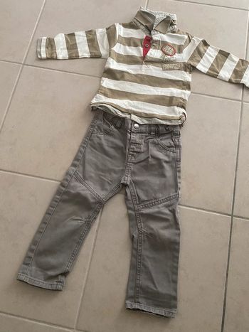 Ensemble bébé garçon 24 mois 2 ans polo jean pantalon