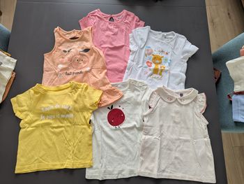Lot tee shirt manches courtes fille