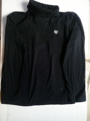 Col roulé fille noir