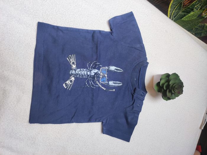 T-shirt bleu marine garçon - Taille 3 mois - Timberland - photo numéro 2