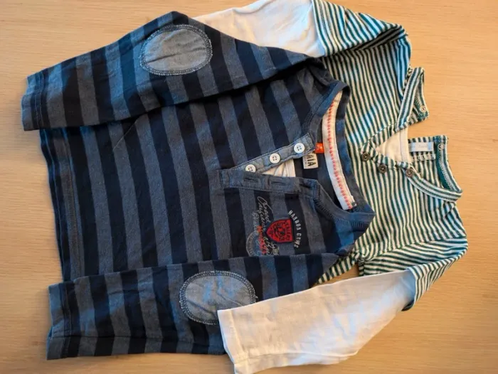 Lot de 2 t-shirts col tunisien 2 ans - photo numéro 2