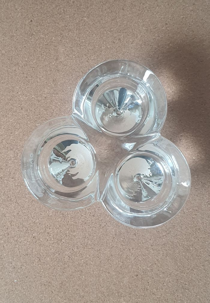 Porte bougie triple en crystal "Partylite" - photo numéro 2