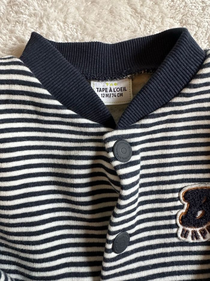 Gilet marinière tape à l’œil 12 mois - photo numéro 2