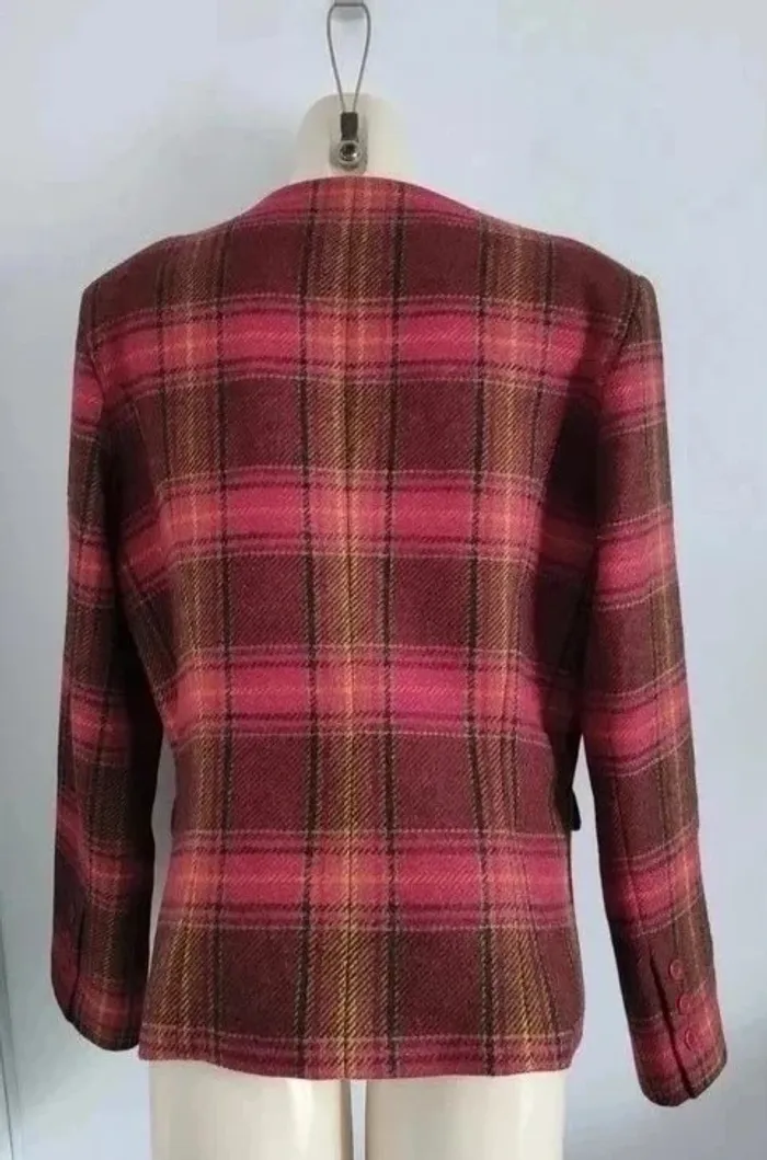 Veste à carreaux - Moon Shetland wool - Antonelle - taille 42/44 - photo numéro 2