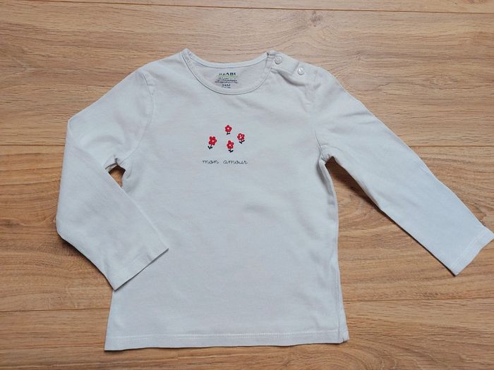 T-shirt manches longues amour 24 mois
