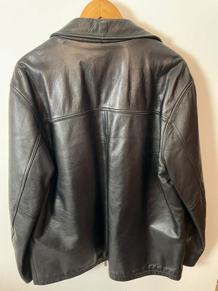 Blouson vintage homme en cuir véritable Chevignon marron années 90 taille L - photo numéro 8