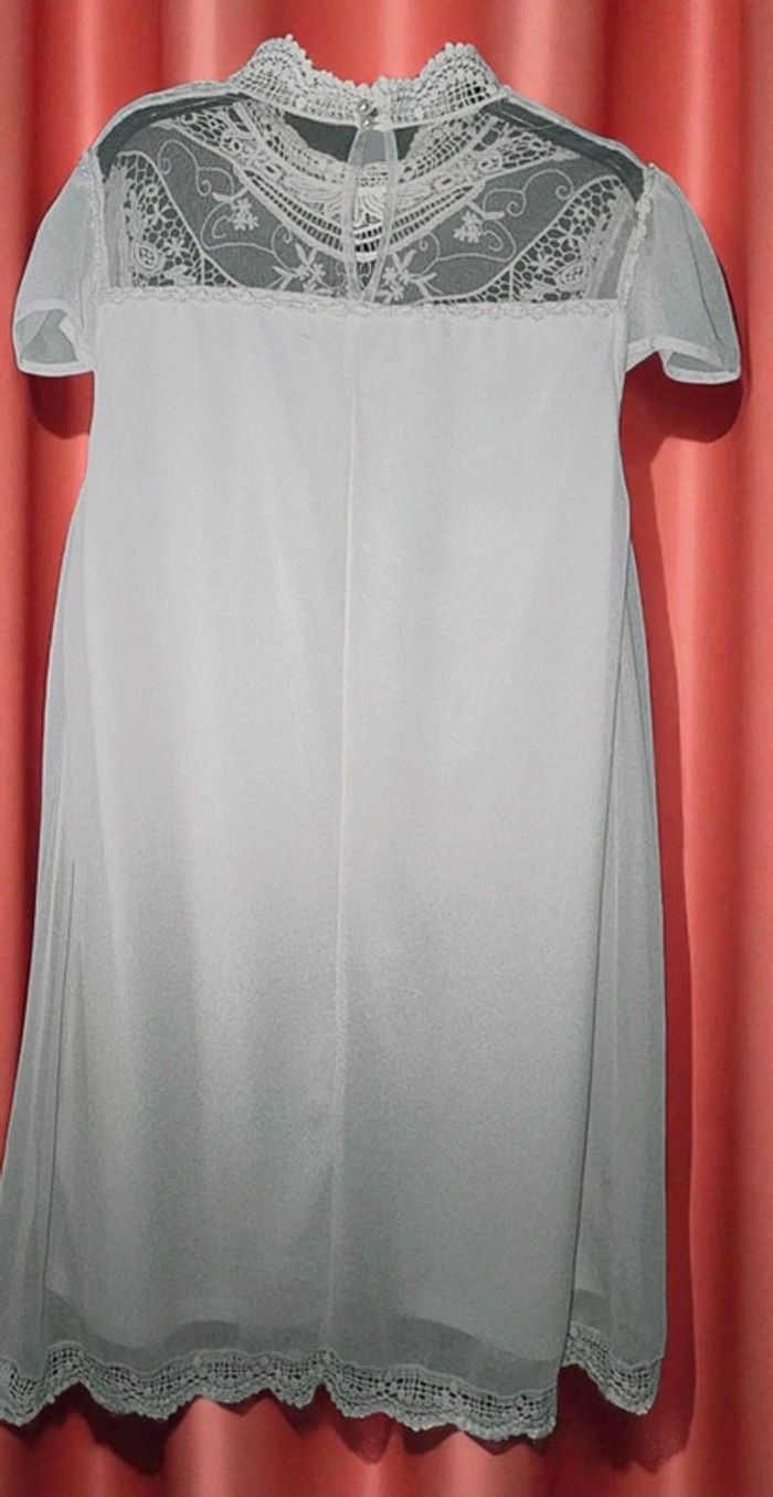 Tunique / Robe fluide col brodé – Taille 46 – Légère & élégante - photo numéro 5