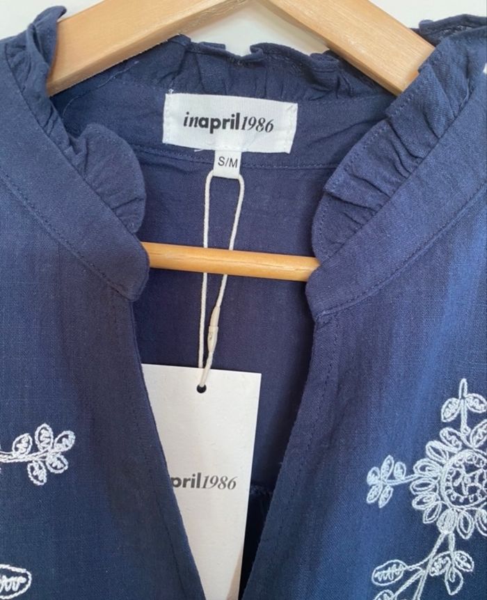 Blouse 100% coton - In April 1996 - Taille S/M - photo numéro 7