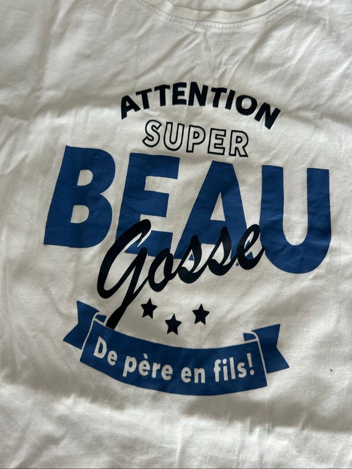 Haut blanc « beau gosse de père en fils… » - photo numéro 2