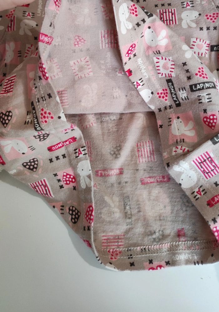 Ensemble bébé fille tee shirt manches longues col roulé sous pull avec pantalon jogging - photo numéro 8