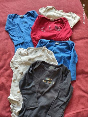 Lot 6 bodies manches longues 18 - 24 mois