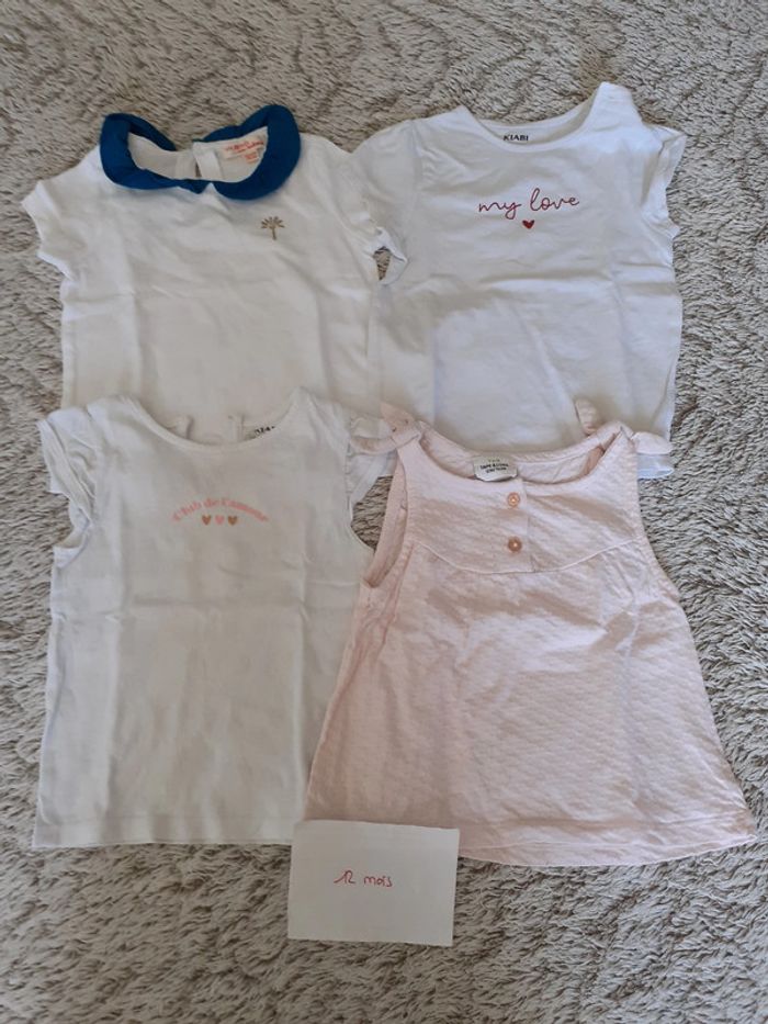 lot de 4  t-shirt 12 mois