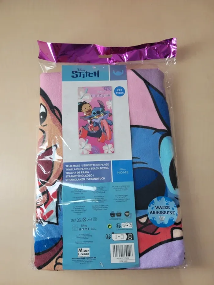Serviette, drap de bain ou plage Lilo & Stitch
