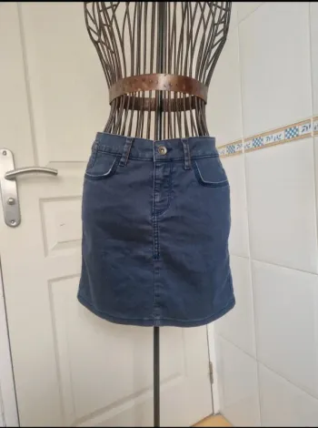 Jolie jupe en jean bleu marine femme u collection taille M/38