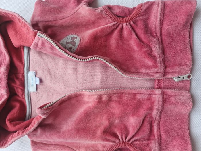 Sweat zippé à capuche bébé fille 3 mois Tex Baby Rose - photo numéro 5